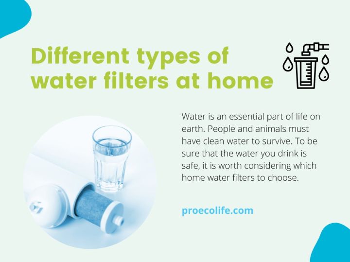 Different types of water filters at home ProEcoLife