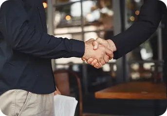 Handshake after a successful referral