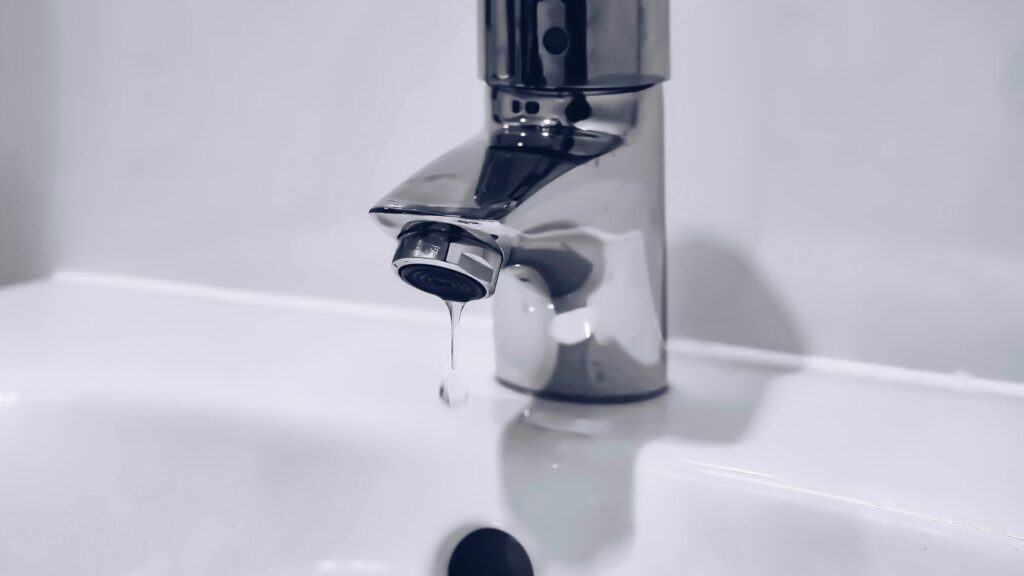gray stainless steel faucet